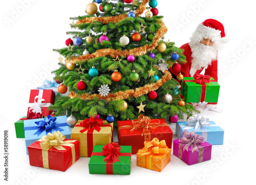 Photo: Der Weihnachtsmann bereitet die Geschenke vor Der Weihnachtsmann bereitet die Geschenke vor