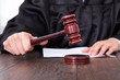 Judge Holding Mallet Judge Holding Mallet