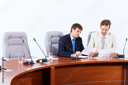 Photo: Two businessmen at meeting Two businessmen at meeting