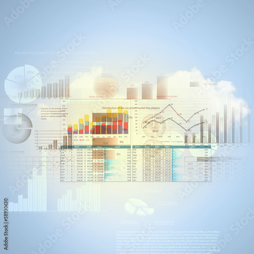 Photo: Marketing high tech background Marketing high tech background