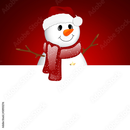 Vector: Vector Illustration of a Small Snowman Vector Illustration of a Small Snowman