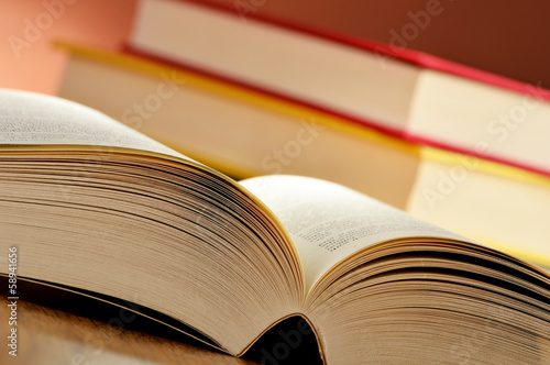 Photo: Composition with books on the table Composition with books on the table