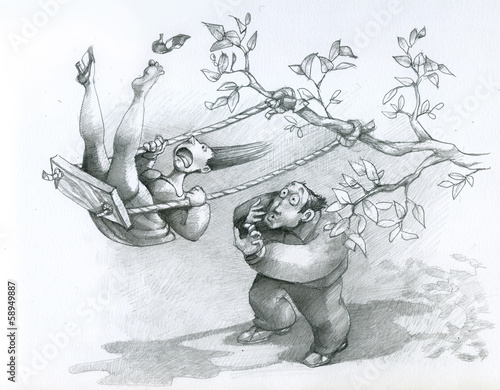Illustration: altalena altalena