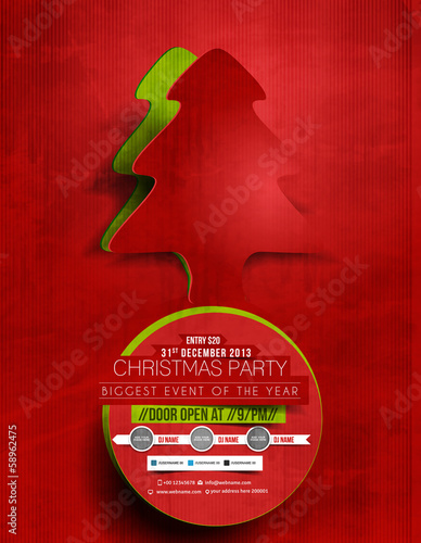 Vector: Christmas Party Flyer & Poster Cover Template Christmas Party Flyer & Poster Cover Template
