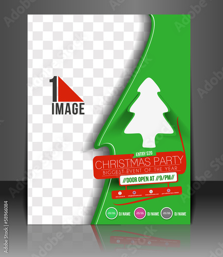 Vector: Christmas Party Flyer & Poster Cover Template Christmas Party Flyer & Poster Cover Template