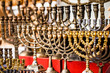 Menorah for sale in shop in the Jerusalem old city market. Menorah for sale in shop in the Jerusalem old city market.