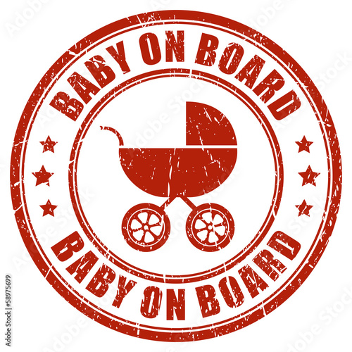 Vector: Baby on board stamp Baby on board stamp