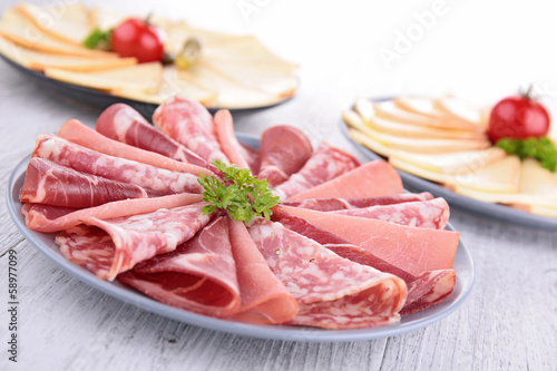Photo: raclette and meats raclette and meats