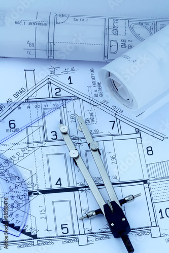 Photo: Bauplan für ein Haus Bauplan für ein Haus