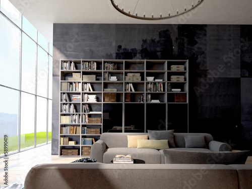 Illustration: living room living room