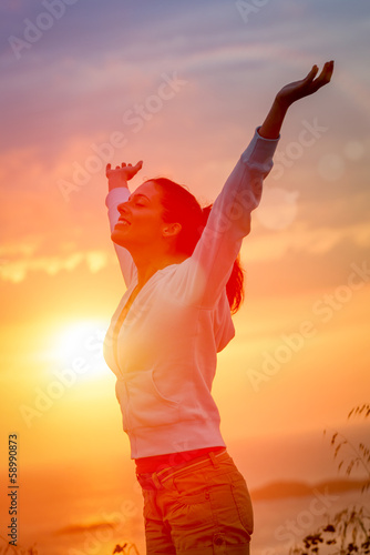 Photo: Enjoying freedom and life on sunset Enjoying freedom and life on sunset