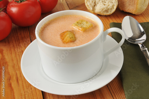 Photo: Cream of tomato soup Cream of tomato soup
