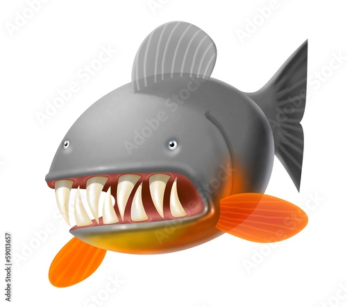 Illustration: piranha piranha