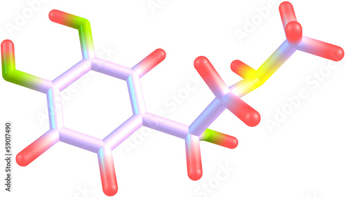 Illustration: Adrenaline molecule Adrenaline molecule