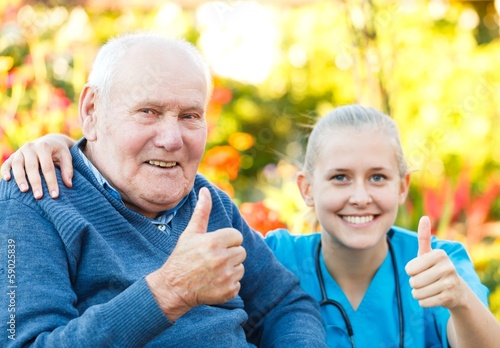 Photo: Thumbs up for nursing homes Thumbs up for nursing homes