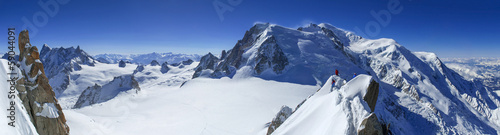 Photo: Mont Blanc and Vallee Blanche seen from Aiguille du Midi Mont Blanc and Vallee Blanche seen from Aiguille du Midi
