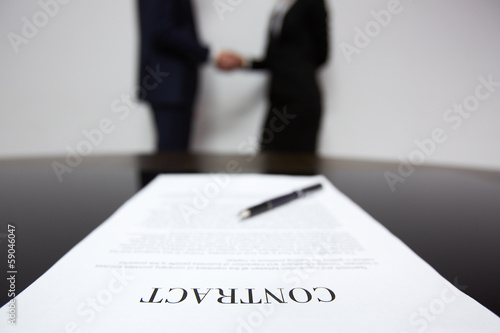 Photo: Signed contract Signed contract