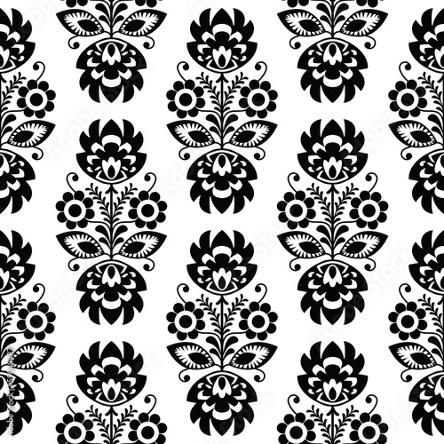  Seamless traditional floral polish pattern - ethnic background