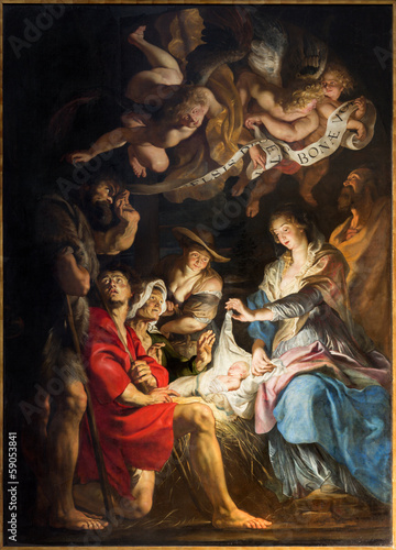 Photo: Antwerp - Paint of Nativity by P. P. Rubens Antwerp - Paint of Nativity by P. P. Rubens