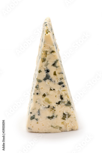 Photo: Blue Cheese isolated on white Blue Cheese isolated on white