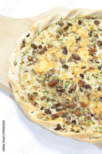 Photo: tarte flambée aux champignons tarte flambée aux champignons