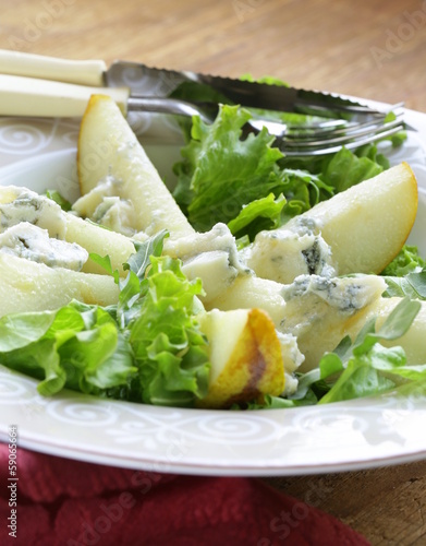 Photo: gourmet salad with pear and blue cheese gourmet salad with pear and blue cheese