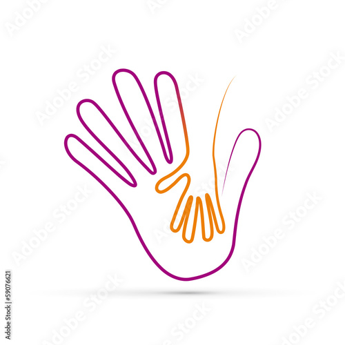 Vector: Vector logo children hand Vector logo children hand