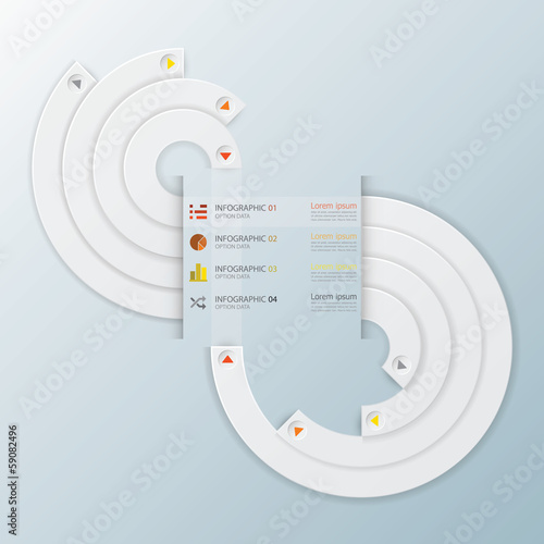 Vector: Infinity Modern Curve Circle Infographic Design Template Infinity Modern Curve Circle Infographic Design Template