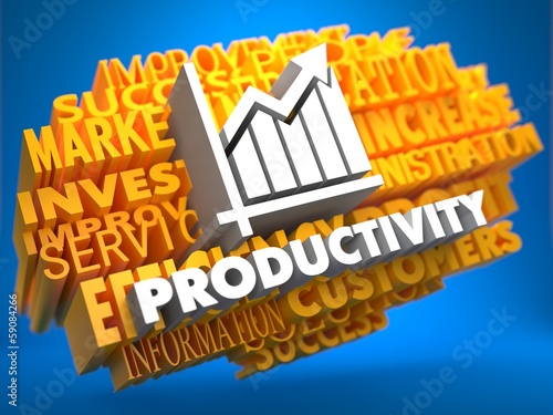 Illustration: Productivity. Wordcloud Concept. Productivity. Wordcloud Concept.