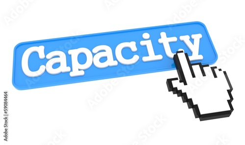 Illustration: Capacity Button with Hand Cursor. Capacity Button with Hand Cursor.