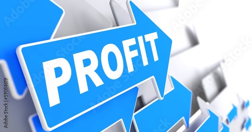 Illustration: Profit on Blue Arrow. Profit on Blue Arrow.