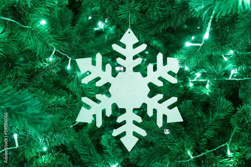 Photo: Christmas tree and decorations and lights Christmas tree and decorations and lights