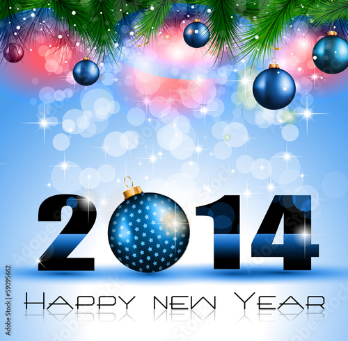 Vector: 2014 New Year Colorful Background 2014 New Year Colorful Background
