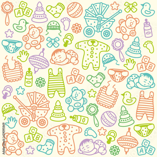 Vector: baby pattern baby pattern