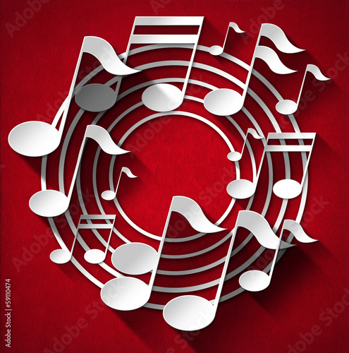 Illustration: Music Note Background - Red Velvet Music Note Background - Red Velvet