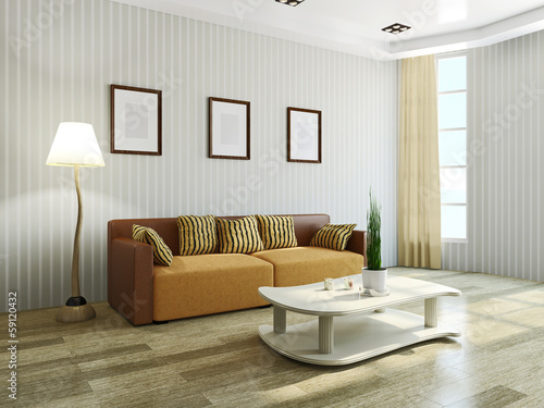 Illustration: Sofa and table Sofa and table