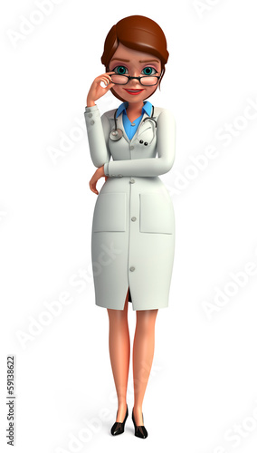 Illustration: Young smart doctor Young smart doctor