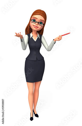 Illustration: Young smart Business woman Young smart Business woman