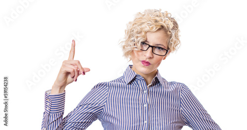 Photo: Attractive businesswoman isolated on white Attractive businesswoman isolated on white