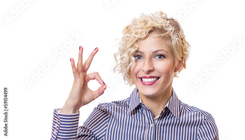 Photo: Attractive businesswoman isolated on white Attractive businesswoman isolated on white