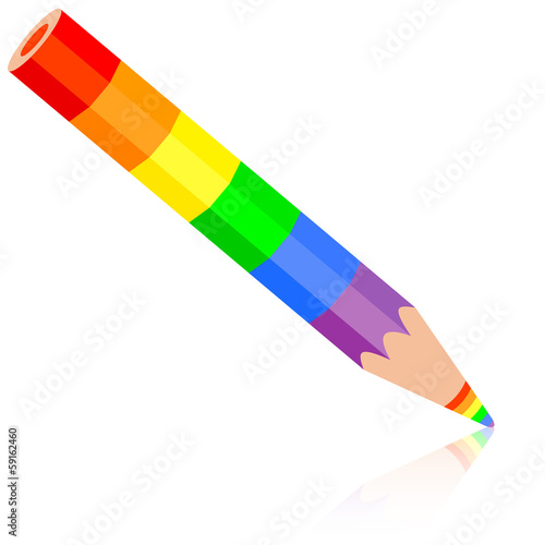 Vector: rainbow pencil , vector illustration. rainbow pencil , vector illustration.