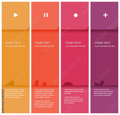 Vector: 4 color flat design template - Vector Illustration 4 color flat design template - Vector Illustration