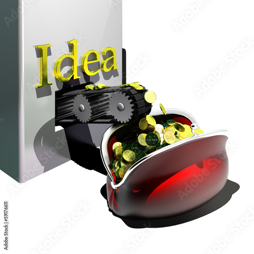 Illustration: idea makes money idea makes money