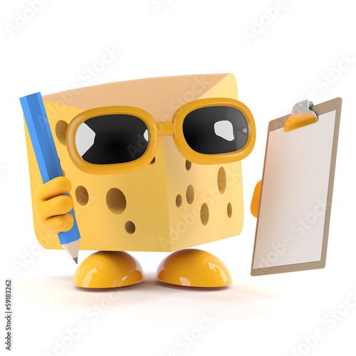 Illustration: Cheese with a clipboard Cheese with a clipboard