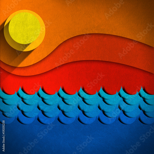 Illustration: Seascape Abstract Background Seascape Abstract Background