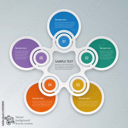 Vector: Infographics Vector Background 5-Step Process Infographics Vector Background 5-Step Process