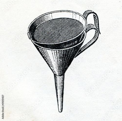 Photo: Funnel with strainer Funnel with strainer