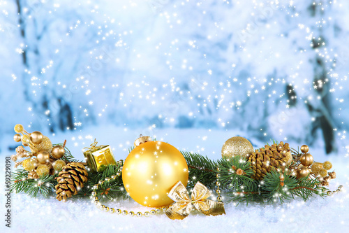 Photo: Composition of the Christmas decorations Composition of the Christmas decorations