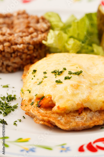 Photo: schnitzel with buckwheat schnitzel with buckwheat