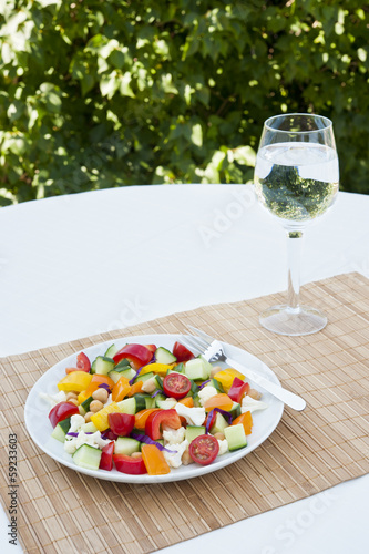 Photo: Fresh Chickpea and Vegetable Salad Fresh Chickpea and Vegetable Salad
